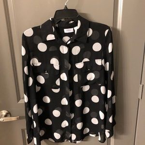 Ladies dressy blouse, lightweight with back split